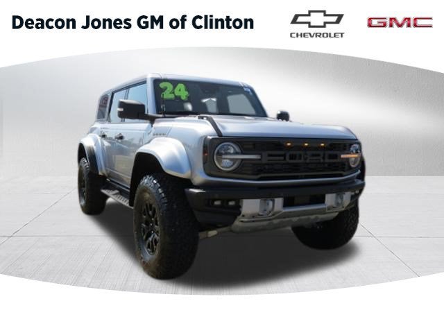 2024 Ford Bronco Raptor in Iconic Silver Metallic — front three-quarter view