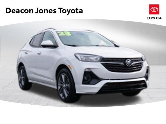 2023 Buick Encore GX Select in White Frost Tricoat — front three-quarter view