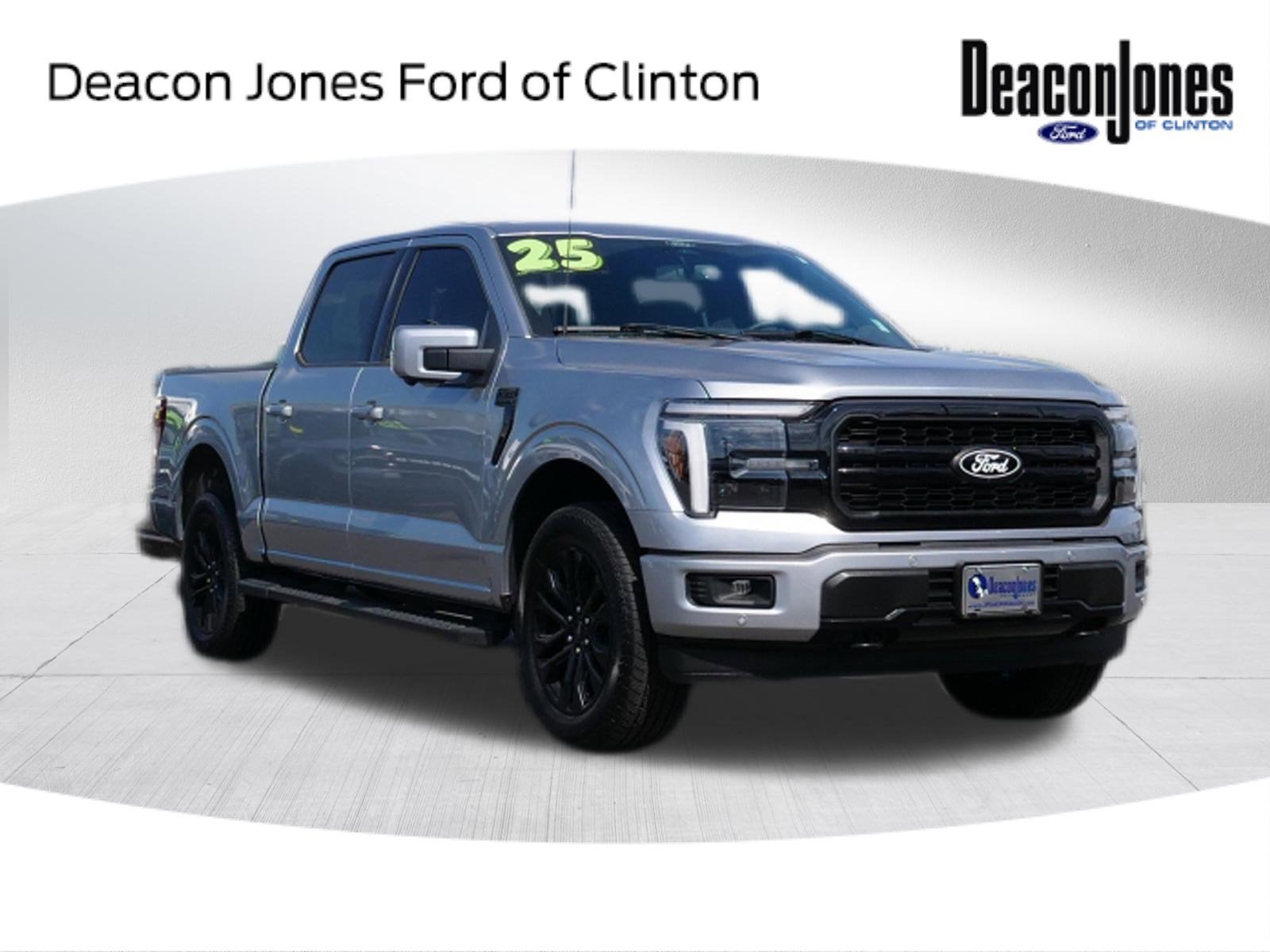 2025 Ford F-150 LARIAT in Gray — front three-quarter view