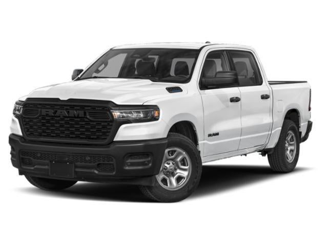 2026 RAM Ram 1500 RAM 1500 TRADESMAN CREW CAB 4X4 5'7' BOX in Bright White Clear-Coat Exterior Paint — front three-quarter view