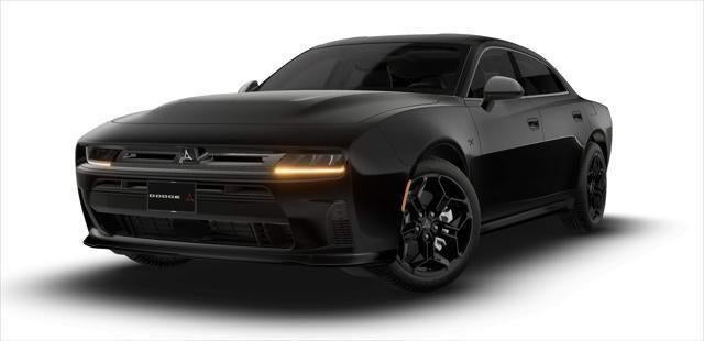 2026 Dodge Charger CHARGER R/T 4-DOOR AWD in Diamond Black Crystal Pearlcoat — front three-quarter view