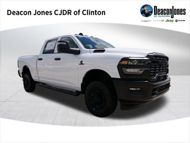 2025 RAM Ram 2500 RAM 2500 TRADESMAN CREW CAB 4X4 6'4' BOX in Bright White Clear-Coat Exterior Paint — front three-quarter view
