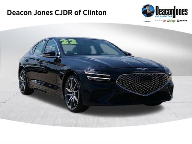 2022 Genesis G70 2.0T in Vik Black — front three-quarter view